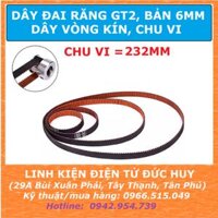 DÂY ĐAI RĂNG GT2, CHU VI 232MM, BẢN RỘNG 6MM