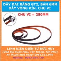 DÂY ĐAI RĂNG GT2, CHU VI 280MM, BẢN RỘNG 6MM