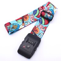 Dây đai vali đơn cao cấp khóa số TSA - Họa tiết chú thỏ