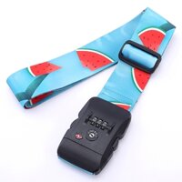 Dây đai vali đơn cao cấp khóa số TSA - Họa tiết quả dưa hấu