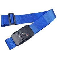 Dây đai vali đơn cao cấp khóa số TSA - Màu xanh blue