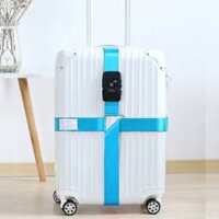 Dây đai vali loại chữ thập khóa số TSA cao cấp - Xanh ngọc