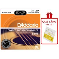 Dây Đàn Acoustic Guitar D'Addario EXP15 - Dây Đàn Guitar Acoustic , Dây Guitar Acoustic Size 10