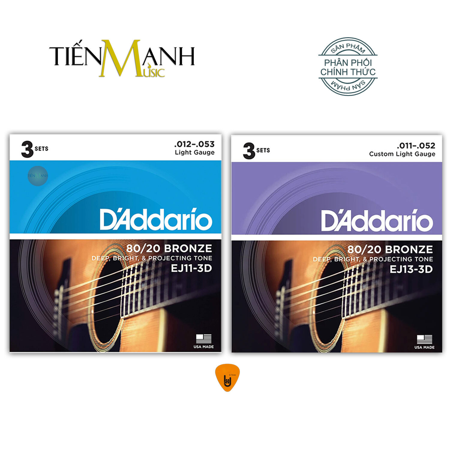 Dây đàn guitar acoustic D'Addario EJ11 (EJ-11)
