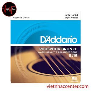 Dây Đàn Guitar Acoustic D'ADDARIO EJ16