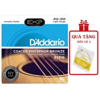 Dây Đàn Guitar Acoustic - Dây Đàn Guitar D'Addario EXP16 - Dây Guitar Acoustic Size 12