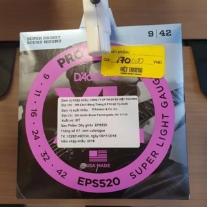 Dây Đàn Guitar Điện D’Addario EPS520