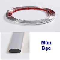 Dây Dán Viền PVC Dạng Cong, Trang Trí Tường Nhà Cửa Vàng, Bạc 1 mét dài, GIÁ BÁN 1 MÉT DÀI - Màu bạc - 1CM