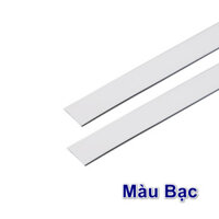 Dây dán viền PVC dạng PHẲNG, trang trí tường 1 mét dài màu vàng, bạc GIÁ BÁN 1 MÉT DÀI - Bạc - 1CM