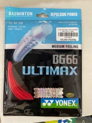 Dây Đan Vợt Cầu Lông Yonex Bg 66 Ultimax