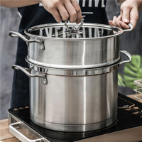Dày Dặn304Nồi Hấp Nhỏ Inox, Nồi Canh Gia Dụng Hai Lớp, Nồi Hấp, Hầm Nhỏ, Bếp Từ, Bếp Gas