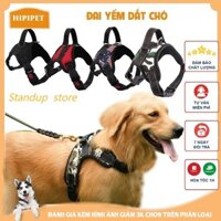 🦮Dây dắt chó , yếm dắt chó đi dạo có đệm lưng chống giật 4 màu sắc