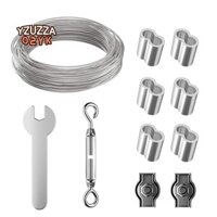 Dây Dây Hỗ Trợ Leo Dây Cáp Thép Không Gỉ 304, Móc Khóa 2Mm Mắt, Tay Nhôm, Kẹp Dây