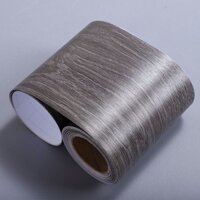 Dày Dày Màu Xám Khung Cửa Cạnh Miếng Dán Hư Tổn Sửa Chữa Miếng Dán Tự Dính Giả Hạt Gỗ Nội Thất Gỗ Làm