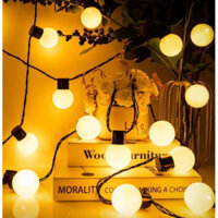 Dây đèn Cherry Ball Trang Trí Ngoài Trời dùng cho quán cà phê, trà chanh, trà sữa.. 4m 20 bóng, 5m 40 bóng loại