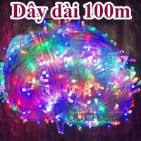 Dây đèn chớp nháy đủ màu cuộn 100m , đèn LED dây cuồn 100m  trang trí tết
