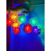 Dây đèn chớp trang trí cẩm tú nhấp nháy, đủ màu 5m