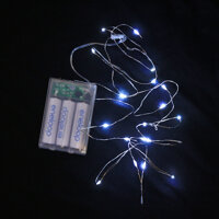 Dây đèn đom đóm dùng pin Fairy Lights LEDPINNHUYEN2M-TRANG- Trắng - 2m