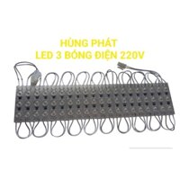 Dây đèn led 3 bóng điện 220v dùng trang trí kệ,làm biển quảng cáo