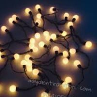 Dây Đèn LED Bi Mini 50 Bóng  màu vàng 5 mét ,Dây Tốt ,dày dặn - Cao cấp