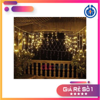 Dây Đèn LED chớp Rèm Ngang 8m Thả 6 tấc 40 sợi,Dây LED màn thả, đèn trang trí noel- Màu vàng,