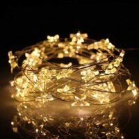 Dây đèn Led đom đóm hình Ngôi sao Trong Suốt 3m 30 bóng 3M 30 LED Five pointed Star shape String Light Battery Operated Fairy Lights Party Wedding Christmas Garland Decorations