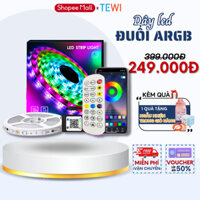 Dây đèn LED Đuổi aRGB 16 Triệu Màu TEWI, Cảm Biến Âm Thanh Trực Tiếp, ĐIều Khiển Remote và App Điện Thoại