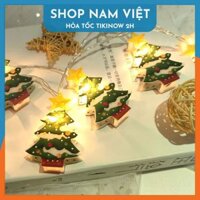 Dây Đèn Led Fairy Light Trang Trí Giáng Sinh Biểu Tượng Cây Thông, Người Tuyết, Ông Già Noel - Chính Hãng NAVIVU - Vàng ấm-Cây thông - 4m5 30led