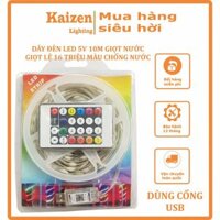 Dây Đèn Led Giọt Nước, Giọt Lệ 16 triệu Màu, Dài 10m Chống Nước, Chớp Nháy Theo Nhạc