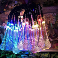 Dây Đèn Led Hình Giọt Nước (12M 100 Bóng) - Năng Lượng Mặt Trời - Trang Trí Sân Vườn Chống Nước