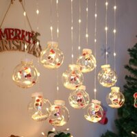 Dây Đèn Led Hình Quả Cầu Tuyết Noel lung linh sắc màu (ananshop)