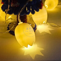 Dây Đèn LED Hình Quả Trứng, Màu Vàng Ấm Áp Phù Hợp Để Trang Trí Phòng Ngủ, Tiệc Sinh Nhật