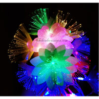 Dây đèn led hoa sợi quang dài 4M 20 bông hoa trang trí nhà cửa, khách sạn, quán ăn, lễ, Tết...