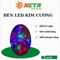 Dây đèn LED kim cương trang trí nháy chớp 40m / 100m, dây đen đủ màu lắp cây, nhà, sân vườn Dây đèn LED kim cương