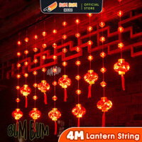 Dây Đèn Led Lồng Đèn Ngang 4M/5M Có Đầu Nối Dài Trang Trí Tết Nguyên Đán 2025 chống thấm ngoài trời (cắm điện)