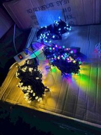 Dây đèn led lục giác chớp tắt 35m trang trí Noel, decord phòng, cửa hàng siêu đẹp [BH: 1 TUẦN]