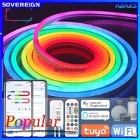 Dây Đèn Led Neon Rgb Dẻo 5m 12v Nhiều Màu Sắc Kèm Nhạc Độc Đáo Trang Trí Nhà Cửa