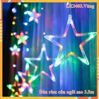 Dây đèn led ngôi sao lớn - đèn rèm cửa Noel khôngThấm Nước Trang Trí Ngoài Trời - Ánh sáng ấm