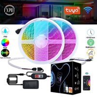 Dây Đèn Led Nháy Theo Nhạc Kết Nối Wifi / Bluetooth TUYA 16 Triệu Màu, Điều Khiển Qua APP + Remote RGB 5M