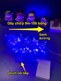 dây đèn led nháy xanh dương 9m-100 bóng giá sỉ