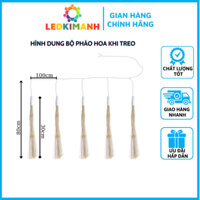 Dây Đèn Led Pháo Hoa Chớp Nháy Nhiều Màu Trang Trí Nhà Cửa, Đèn Led Trang Trí 2 Tầng 3 Tầng 5 Chùm Rực Rỡ Chống Nước