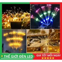 Dây đèn led pháo hoa dài 3M ( Bộ 5 dây) ánh sáng vàng đủ màu trang trí lễ Tết