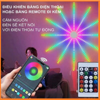 Dây đèn led pháo hoa dán tường trang trí Tết có remote kết nối qua app điện thoại