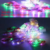 Dây Đèn LED Rèm tất noel & 6 Sao Nhỏ 3m: Trang Trí Lộng Lẫy Cho Mùa Lễ Hội
