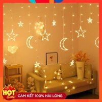 Dây Đèn LED Rèm Trăng Sao Chống Thấm Nước Trang Trí Ngoài Trời