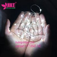 Dây Đèn Led Sử Dụng Pin - Đom Đóm Nháy Đèn Trắng - 10m - 100 Bóng