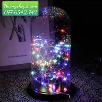 Dây Đèn Led Sử Dụng Pin - Đom Đóm Nháy Đèn Đủ Màu - 10m - 100 Bóng