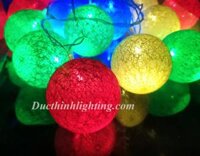 Dây Đèn LED Trái Châu Cotton Đủ Màu