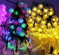Dây đèn Led trang trí bi bọt trong suốt cherry ball 10 mét dây đen màu vàng, đủ màu