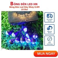 Dây Đèn LED Trang Trí Nháy 10 Đui Chống Nước - 8 Chế Độ Chiếu Sáng